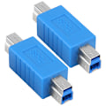 Miniatyrbild 4 av 8: USB3.0 Typ B Hane till 3.0 Typ B Hane Blå Superspeed Data Transmission Adapter Converter