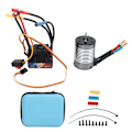 Miniatyrbild 1 av 8: Borstlös motor 3500KV Vattentät Snabb värmeavledning Överhettningsskydd RC-motor med 80A ESC för 1/8 1/10 RC