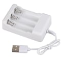 Miniatyrbillede 3 af 8: Bærbar ABS 3,6V oplader med tre stik til AA AAA genopladeligt batteri med USB-stik