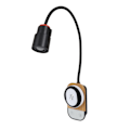 Miniatyrbillede 4 af 8: LED-læselampe sort øjenbeskyttelse LED genopladelig fjernbetjening vægmonteret lampe til soveværelse sengside sovesal