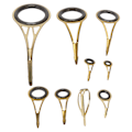 Miniatyrbilde 3 av 8: 9PCS fiskestangspiss guide reparasjonssett rustfritt stål keramisk ring stangspiss guide erstatningssett