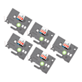 Miniatyrbillede 8 af 8: 5 stk Label Maker Tape 9mm Lamineret Vandtæt Farveægte Multi Purpose Labeler Tape til PT D210 PT D200 PT H110 PT D400 Rød På Hvid Bze 222