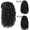 Miniatyrbilde 5 av 7: Curly Hestehale Extension Hestehale med snøring for svarte kvinner Syntetisk Curly Hestehale med snøring for kvinner