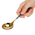 Miniatyrbillede 7 af 8: 5 stk. rustfrit stål suppe skeer børneskeer spiseske bestik husholdningskøkkenartikler grøn