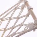 Miniatyrbild 3 av 5: Fruktkorg för köket, frukt hammock i nordisk stil handgjord av ren bomull, lång hängande fruktkorg med krok för kök, vit, pinnlängd 30, total