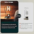 Miniatyrbilde 3 av 5: Lysvarmerlampe med Timer & Dimmer, Elektrisk Lysvarmer med 2 Pærer (Grønn)