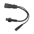 Pikkukuva 5 / 8: IEC320 C14 uros - C5 C7 naaras power 1 in 2 Out 10A 250 V vedenpitävä power LCD-näytöille
