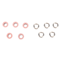 Miniatyrbild 8 av 8: 500 set Grommet Kit 6 mm Rund Robust Koppar Vibrerande färg Bred applikationsöglesats för läderkläder Tyg Rosa