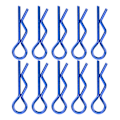 Miniatyrbilde 5 av 8: 10 stk 7MM RC Car Shell Clip RShape Metal Body Clips Pinner for 1/5 1/6 1/8 1/10 RC Car (Blå)