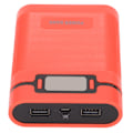 Miniatyrbilde 8 av 8: DIY Mobil 18650 Batterilader Powerbank 4 Batterier Kapasitetsboks Mikroinngang 2-veis lading med LCD-skjerm Rød