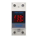 Miniatyrbild 3 av 8: Spänningsströmmätare Din-skena Dubbel display Monitor Enfas Hushåll med transformator AC50‑500V 0‑63A