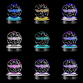 Miniatyrbillede 5 af 5: LED Lysbase med Sensitiv Touch Rund Farverig Stand Display kompatibel med 3D Krystalglas Kunst Sølv Co