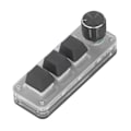 Miniatyrbillede 5 af 8: Mini tastatur 3 taster 1 knap programmerbar USB BT forbindelse blå switch mini mekanisk tastatur med RGB LED