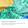 Miniatyrbilde 4 av 7: Regnbue strandhåndkle Multifarget tyrkisk badehåndkle Fargerik polyester yogamatte