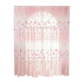 Miniatyrbilde 1 av 8: Polyester Floral Pattern Vindus Tulle Voile Gardin Soverom Stue Innredning (Rosa)