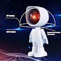 Pikkukuva 7 / 8: Auringonlaskun pöytäprojektivalaisin Robotin muotoinen LED-taideprojektilamppu 360 asteen lamppu kodin baarijuhlan koristeluun