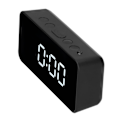 Miniatyrbild 2 av 8: LED digital väckarklocka med temperaturdisplay Automatisk ljuskänsla USB spegelklocka Svart