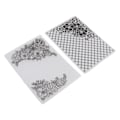 Miniatyrbild 7 av 8: 2 st plastpräglingsmapp Clear Concave Convex Texture DIY Craft Mallar för inbjudningar Kuvert Kort