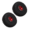 Pikkukuva 7 / 8: 2 kpl/setti 1,9 tuuman 120 mm muoviset renkaat vanteine Axial SCX10 D90 F350 1/10 RC-autoon, punainen ja musta