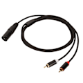 Miniatyrbillede 8 af 8: XLR han til 2 RCA kabel HiFi klart signal tabsfri XLR Y splitterledning til mixer Aktiv højttalermikrofon 1m / 3.3ft