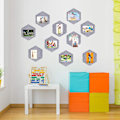 Miniatyrbild 4 av 5: Hexagonformade filtanslagstavlor - Set om 10, grå, 5,9 x 7 tum / 15 x 17,7 cm, heminredning för kontor och klassrumsväggar (stift ingår ej)