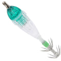 Miniatyrbillede 5 af 8: Fiskeri LED Lokke Lys Blæksprutte Form Grønt Lys Farve Agnsfisk Under Vand Lampe med Krog