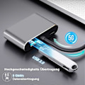 Pikkukuva 5 / 5: Uusi 2025 USB C - HDMI VGA -sovitin, Weton 4-in-1 Type C - HDMI VGA -liitäntäkeskitin USB 3.0 -moniporttimuuntimella