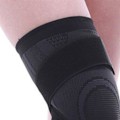 Pikkukuva 8 / 8: 28cm 2 kpl Polven Kompressiohihat Hengityssuojat Musta Nylon Polvituki Juoksuun Treeni Pyöräilyyn M 16cm/6.29in