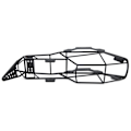 Miniatyrbilde 6 av 8: Metallrullebur med helrørsramme kroppschassis for Axial SCX10 1/10 RC beltebildeler
