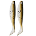 Miniatyrbillede 1 af 8: 2 stk./parti Nye levende kunstige bløde lokkemad Falsk fiskefangetilbehør (Brun)
