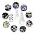 Miniatyrbild 3 av 5: USB Uppladdningsbar Lampa Med Fjärrkontroll, 7W LED Batterilampor, E27 Touch Dimbar Lampa Med Timerfunktion, Utomhus Camping Nödsituationer