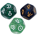 Miniatyrbillede 5 af 5: 9 stk. Perle 12-sidet Astrologi Stjernetegn Terninger Til Konstellation Spådom Legetøj Multi Sidet Terninger