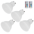 Miniatyrbillede 6 af 8: 3W RGB farveskiftende LED-spotpære med fjernbetjening til soveværelse, korridor, hotel, bar 85265V (GU10 RVB blanc chaud)