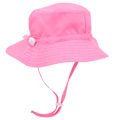 Miniatyrbilde 7 av 8: Barnas solhatt med justerbar vindtett stropp trykt strandlue solhatt for barn rosa M (50-54)