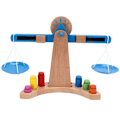 Miniatyrbild 6 av 8: Trävåg Leksak Set Pedagogisk Balansvåg Leksak Matematik Undervisningsleksak för Barn