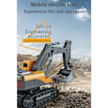 Miniatyrbild 6 av 7: Flexibel arm RC grävmaskin leksak med tjockare spår - Simulerade barn konstruktion leksaker för utomhuslek