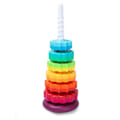 Miniatyrbild 1 av 8: Baby Spädbarn Leksak Regnbåge Revolving Tower Baby Stapling Leksak Regnbåge Tower Stapling Spel Stapling Block