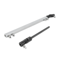 Miniatyrbild 2 av 8: Drum Dubbel Drivaxel Pedal Link Bar Ersättning Professionell metall Drivaxel Vevstång Silver