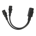 Miniatyrbilde 8 av 8: IEC320 C14 til 2 X C13 Hunn Y-Splitter Strømkabler 1 inn 2 ut 2500W 10A 250V Strømforlengelseskabel for LCD-skjermer