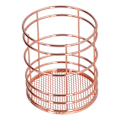 Pikkukuva 3 / 8: Pyöreä ontto syömäpuikkohäkki Monitoiminen organizer Home KitchenRose Goldille (J13454CP)