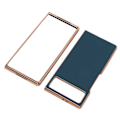 Miniatyrbillede 3 af 8: Telefonbeskyttelse Cover til Xiaomi MIX Fold 2 Ridsefast Læder Elektropletning Mobiltelefon Cover Blå