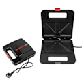 Miniatyrbilde 1 av 8: Sandwich Maker Liten 4 Skive Panini Press Grill Non Stick Plate Justerbar Temperatur Kjølig Berøringshåndtak EU Plugg 220V