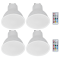 Miniatyrbild 3 av 8: 3W RGB-färgförändrande LED-spotlight med fjärrkontroll för sovrum, korridor, hotell, bar 85265V (GU10 RVB blanc chaud)