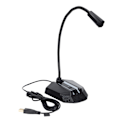 Miniatyrbild 5 av 8: Datormikrofon Svanhalsdesign Allmän typ Mikrofon med färgglad RGB-lampa för inspelningsmöte