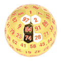 Miniatyrbillede 8 af 8: 100-sidet polyhedral terning i metal, 5 cm i diameter, nem at læse, med fløjlspose til personer over 14 år, guld