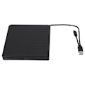Miniatyrbild 2 av 8: Extern DVD-enhet Svart USB3.0 USB C-gränssnitt Bärbar Design Praktisk Stabil Pålitlig CD-skrivare för Win8