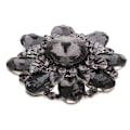 Miniatyrbillede 2 af 5: Legering Rhinestone Skaftknapper Dekorative Knapper Sy Tilbehør Sort