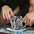 Miniatyrbillede 3 af 5: V8 Motorer Rustfri Stål Kop, Personlig V Rustfri Stål Kaffekrus