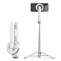 Miniatyrbillede 1 af 3: Magnetisk Selfie Stick Tripod Kompatibel med Magsafe til iPhone 14 13 12 & Alle Telefoner Sort