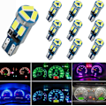 Miniatyrbillede 1 af 5: 10 Pakke T5 LED-pærer med Twist Lock-fatning (Rød) 74 70 37 17 2721 PC74 PC37 LED, Bruges til Dashboard interiørlys i biler.